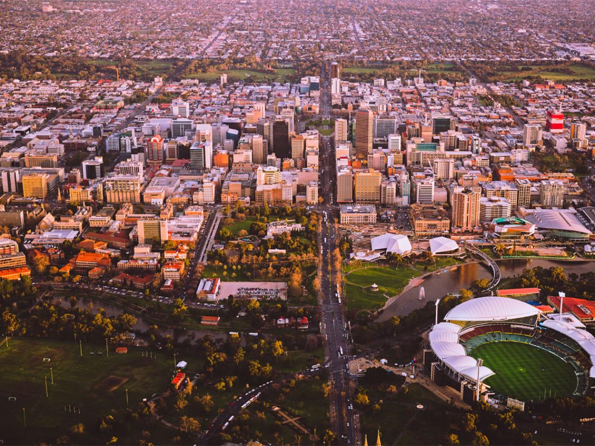 Aerial view of the ϲʿ CBD